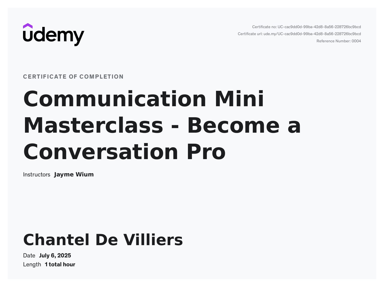 Certification 2